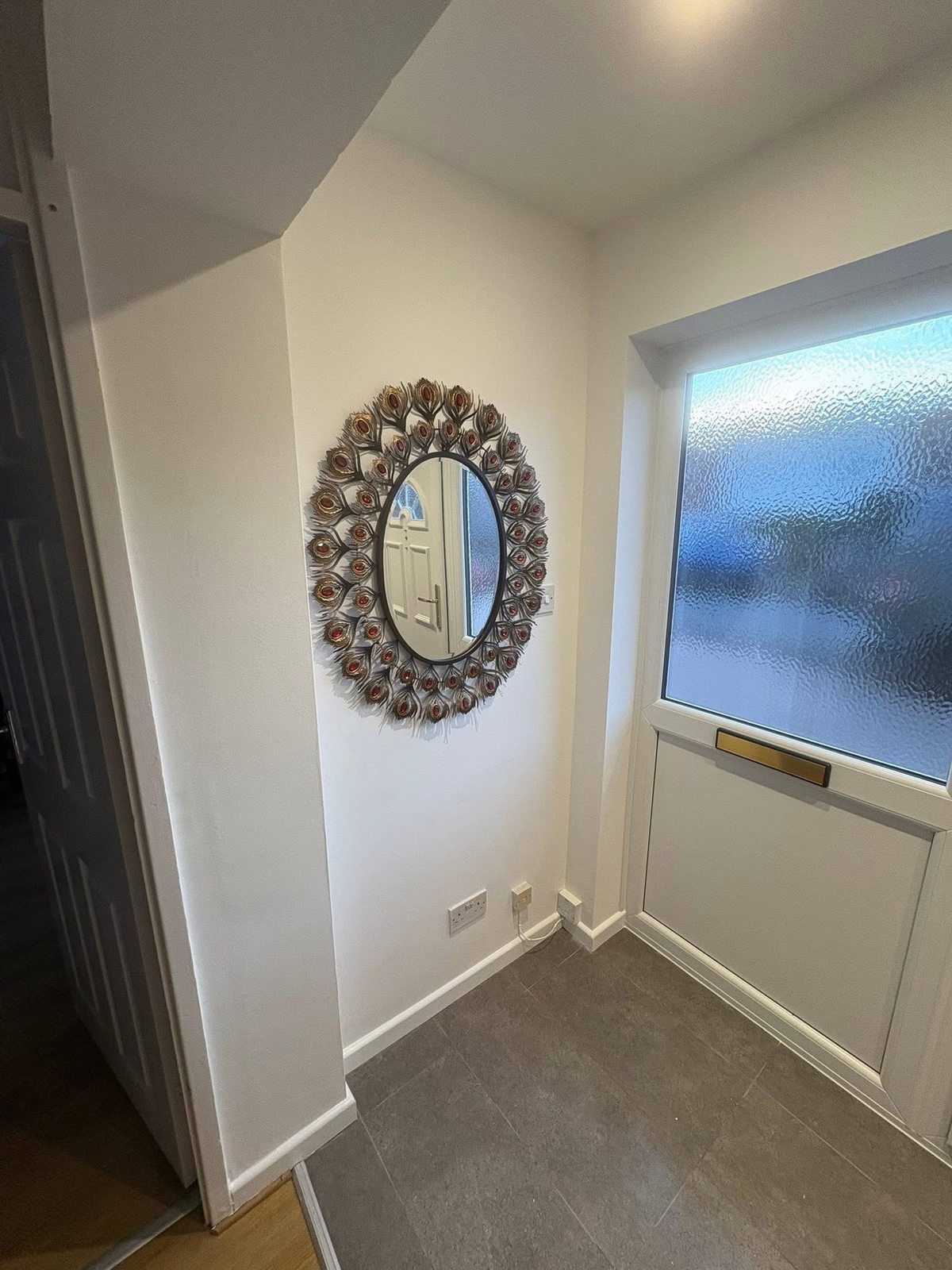 Reinstated interior hallway with new flooring, decoration and finishes